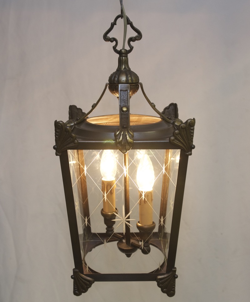 Art Deco Laterne Messing Decken Lampe Led Portallampe Brass Hall